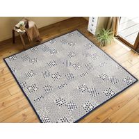 萩原 ウォッシャブル綿キルトマルチカバー ハウラー 約幅1850×奥行1850mm ブルー 270067800 1枚（直送品）