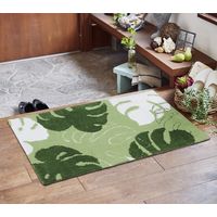 萩原 インテリアマット ステラ 約幅550×奥行850mm グリーン 270049316 1枚（直送品）