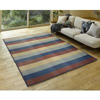 萩原 い草センターラグ（裏貼り） チェッカー 約幅1760×奥行1760mm ブルー 81939110 1枚（直送品）