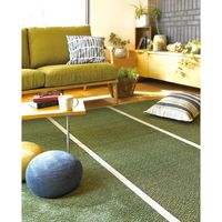 萩原 い草センターラグ シャイン 約幅1800×奥行2400mm グリーン 81938721 1枚（直送品）