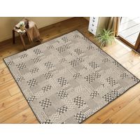 萩原 ウォッシャブル綿キルトマルチカバー カリカ 約幅1850×奥行1850mm ブラック 270067700 1枚（直送品）