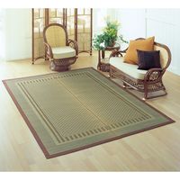 萩原 炭入りセンターラグ（裏貼り） ケントス 約幅1910×奥行1910mm ベージュ 154010200 1枚（直送品）