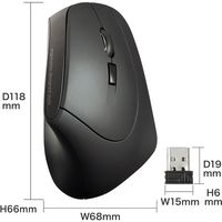 サンワサプライ 静音ワイヤレスエルゴノミクスマウス MA-ERGW10N 1個