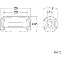 サンワサプライ フェライトコア TEL-NF1N 1セット(2個入)