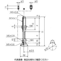 コンバム バッファ式回り止め金具付パッド NAPRTH-32-32-15-N-O 1個（直送品）