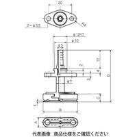 コンバム 継手付固定式金具付パッド PWTK-6-20-N 1個（直送品）