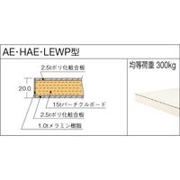 TRUSCO 軽荷重作業台(300kg)AE型 1800X900XH742 ビニールマット張り グリーン色 AE-1809E2 1台（直送品）