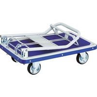 TRUSCO プレス製台車 ドンキーカート 折畳 915×615 ハンド式 ピン式2輪ストッパー付 制動ブレーキ付 301NKHBS 1台（直送品）