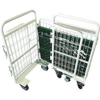 トラスコ中山 TRUSCO 折りたたみ式網台車 アミーゴカーゴ 600X800 ストッパー付 AMG-1S 1台 765-7684（直送品）