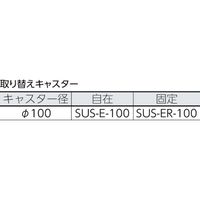 トラスコ中山 TRUSCO オールステンレス台車 コーナーC付 800X450 φ100NU AS-3B-100NU 1台 818-9405（直送品）