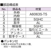アウス 床点検口・アルミ目地（モルタル用） NF-4 450（直送品）