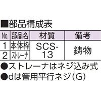 アウス ステンレス製排水目皿（外ネジ） D-3GS 50（直送品）