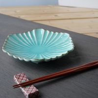 ブルーム 美濃焼 孔雀（くじゃく）中皿/トルコ色（ターコイズブルー）/19×3.5cm/日本 60573 1セット（4枚：2枚入×2箱）（直送品）