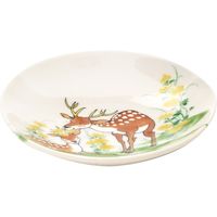 ブルーム 美濃焼 林民和ひなたの森小皿/しか・野花/small dish/9.5×1.5cm/日本 16617 1セット（10枚：5枚入×2箱）（直送品）