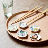 ブルーム 美濃焼 林民和ひなたの森花型箸置/くま・椿/flowerchopstickrest/5×1cm 16619 1セット（15個：5個入×3箱）（直送品）