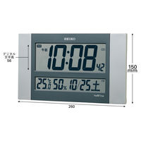 セイコータイムクリエーション ハイブリッドデジタル電波時計掛置兼用 ZS451S 1個