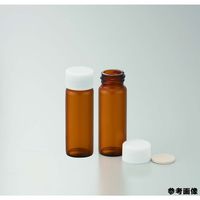 ねじ口瓶(茶)+PPキャップ(白)+フッ素PTFE/ニトリルパッキン 組合せセット 100組入 Sー09B 250075 1箱(100組)（直送品）