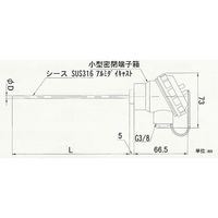 日本電測 端子箱形シース白金測温抵抗体 RN2-4.8-15 1個 62-9865-99（直送品）