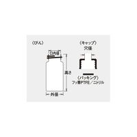 シリンジバイアル(無色)+穴あきキャップ(黒)+PTFE/ニトリルパッキン 組合せセット 100組入 SYー07 255002（直送品）