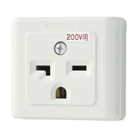 朝日電器 接地角型コンセント ME-2760H 1個 62-8565-41（直送品）