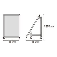 常磐精工 サポートサインスマート 車いす ホワイトボード SPSS-ISU-WB 1個 63-1269-83（直送品）