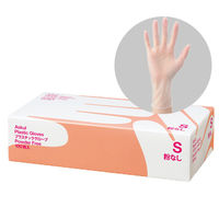 アスクル　プラスチックグローブ　粉なし（パウダーフリー）　Sサイズ　1ケース（2000枚：100枚入×20箱） オリジナル