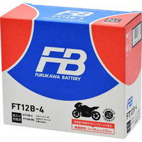 【二輪車用品】古河電池 シールド型 バイク用バッテリー液入充電済 FT12B-4 1個（直送品）