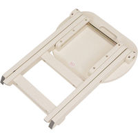 【軒先渡し】萩原 折りたたみスツール 幅355×奥行295×高さ425mm ホワイト VH-7963WH 1台（直送品）