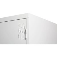 【車上渡し】アール・エフ・ヤマカワ スタンダードロッカー 2人用 シリンダー錠 幅608×奥行515×高さ1790mm ホワイトグレー 1台（直送品）