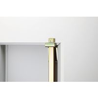 【車上渡し】アール・エフ・ヤマカワ 両開き書庫 引出し付 36型 幅880×奥行380×高さ1790mm ホワイトグレー 1台（直送品）