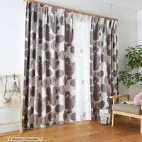 スミノエ MOOMIN セミオーダー カーテン ロックパターン 3000×1150mm ダークグレー 1セット(2枚入)（直送品）