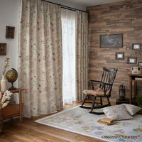 スミノエ MOOMIN セミオーダー カーテン ムーミン谷の地図 2200×2150mm アイボリー 1セット(2枚入)（直送品）