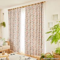 スミノエ MOOMIN セミオーダー カーテン コバナドレープ 2400×1000mm ピンク 1セット(2枚入)（直送品）