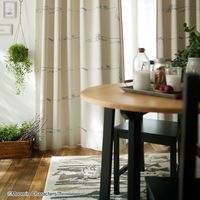 スミノエ MOOMIN セミオーダー カーテン デニムボーダー 1900×950mm アイボリー 1セット(2枚入)（直送品）