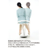 【設置込】コクヨ 昇降スツール ジョイン ホワイトグレー×オリーブイエロー 1脚（直送品）