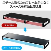 サンワサプライ スチール製机上ラック(W1000mm・ブラック) MR-LC209BKN 1台（直送品）