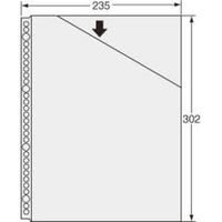 ライオン事務器 クリアーポケット ナナメカット A4 30穴 10枚入 CL-303DC 1セット(5冊)