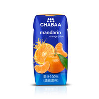 CHABAA 100％ジュース マンダリンオレンジ 180ml 1セット（72本）