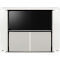 【軒先渡し】朝日木材加工 コーナーミドルテレビ台 ラシーヌ 幅1000×奥行390×高さ738mm ホワイト 1台（直送品）