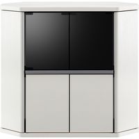 【軒先渡し】朝日木材加工 コーナーミドルテレビ台 ラシーヌ 幅790×奥行390×高さ738mm ホワイト RCA-7580AV-WH 1台（直送品）