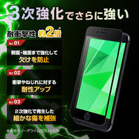 iPhone SE (第3世代/第2世代) ガラスフィルム 液晶保護フィルム 剛靭 全画面保護 3Dソフトフレーム マット・反射防止（直送品）