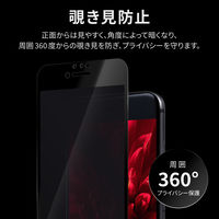 MSソリューションズ iPhone SE 第3/第2世代/8/7/6s/6 ガラスフィルム 覗き見防止 LP-ISS22FGFN36 1個