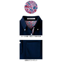 ボンマックス レディス吸水速乾ポロシャツ(花柄B)　FB4019L-8　ネイビー　S　1枚（直送品）