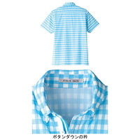 ボンマックス チェックプリントポロシャツ　FB4523U-13　オレンジ　SS　1枚（直送品）