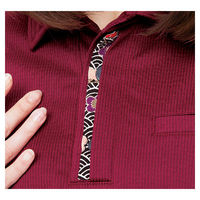 ボンマックス 和ニットポロシャツ替え前立て　FA9319-B　市松文様からし　F　1枚（直送品）