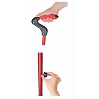 光 ステッキ　クッションタイプ　KSTK-781　赤 4535395980041 1本（直送品）