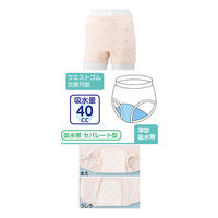 ケアファッション 安心快適ズロース（2枚組）　01849-11　花柄ピーチ　M 4580604055751 1組（直送品）