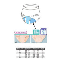 ケアファッション 安心快適ショーツ 39636-02 ホワイト L 4580604056093 1枚（直送品）