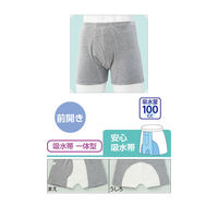 ケアファッション 安心快適ニットトランクス 38171-01 グレー M 4580604059735 1枚（直送品）