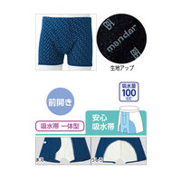 ケアファッション 安心快適プリントニットトランクス 89822-11 ブラック M 4580625275220 1枚（直送品）